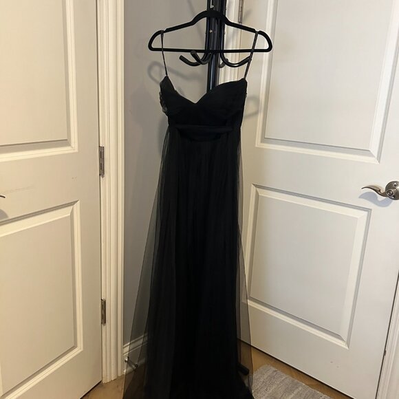 Jenny Yoo Annabelle Convertible Tulle Dress Black - Picture 2 of 8